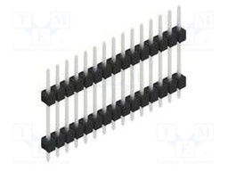 Connector: pin strips; pin header; male; PIN: 15; 2.54mm; THT; 1x15