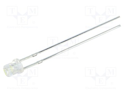 LED; 3mm; white cold; 720÷1120mcd; 120°; Front: recessed