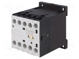 Contactor: 3-pole; NO x3; Auxiliary contacts: NO; 12VDC; 6A; DIN; BG