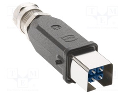 Set Han3A M plug 2x LC duplex SM GOF
