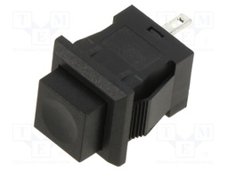 Switch: push-button; Pos: 2; SPST; 6A/250VAC; 3A/48VDC; OFF-ON