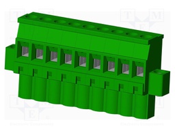 Connector: pluggable terminal block; plug; female; angled 90°