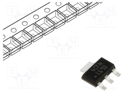 IC: voltage regulator; LDO,fixed; 3.3V; 0.5A; SOT223; SMD; LM2937