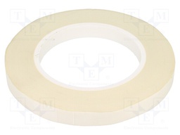 Tape: insulation; W: 12mm; L: 50m; D: 0.16mm; white; acrylic; 5%; 2.5kV