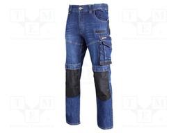 Dungarees; Size: XXXL; blue; slim-fit,strengthened construction