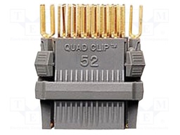 Test clip; PLCC; PIN: 52; grey; Overall len: 24.51mm; gold-plated
