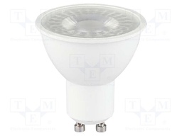 LED lamp; white cold; GU10; 220÷240VAC; 610lm; P: 7.5W; 110°; 6500K