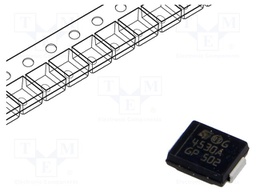 TVS Diode, Transil STIEC45 Series, Unidirectional, 30 V, 55 V, DO-214AB (SMC), 2 Pins