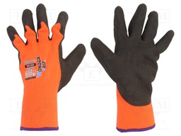 Protective gloves; Size: 11,XXL; orange; acrylic,latex; Thermo