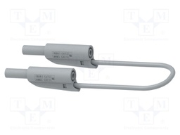 Test lead; 36A; banana plug 4mm,both sides; Len: 0.5m; grey