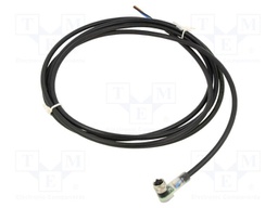 Connection lead; M8; PIN: 3; angled; 2m; plug; 4A; LED; -30÷90°C; IP67