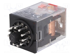 Relay: electromagnetic; 3PDT; Ucoil: 24VAC; 10A/250VAC; 10A/30VDC
