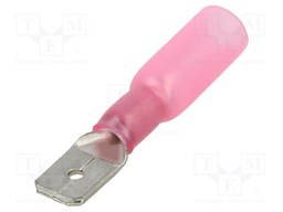 Terminal: flat; 6.3mm; 0.8mm; male; 0.5÷1.5mm2; crimped; for cable