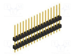 Connector: pin strips; pin header; male; PIN: 17; 2.54mm; THT; 1x17