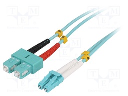 Connector: fiber optic; patchcord; multi mode duplex (MM); LC,SC