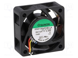 Fan: DC; axial; 12VDC; 40x40x15mm; 23.78m3/h; 44.2dBA; ball bearing