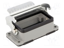 Enclosure: for HDC connectors; size 10B; with latch; straight