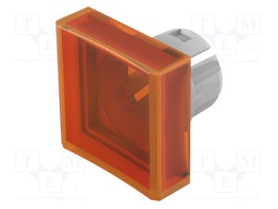 Actuator lens; 16mm; 51; orange; plastic; 15.3x15.3mm