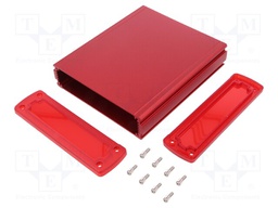 Enclosure: multipurpose; X: 146.6mm; Y: 169mm; Z: 41.6mm; red