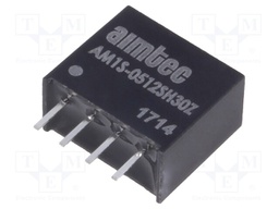 Converter: DC/DC; 1W; Uin: 4.5÷5.5V; 12VDC; Iout: 83mA; SIP4; 1.8g