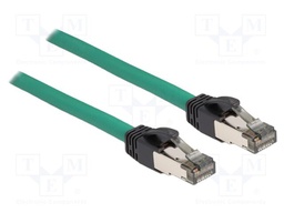Patch cord; SF/UTP; Cat: 5e; RJ45 plug,both sides; 5m; PUR; green
