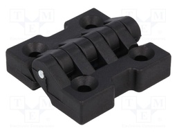 Hinge; Width: 47mm; polyamide; black; H: 48mm; Holes no: 4