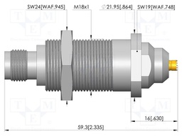 Test needle; screw-in