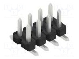 Connector: pin strips; pin header; male; PIN: 8; 2.54mm; SMT; 2x4
