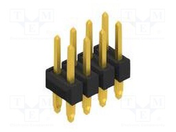 Connector: pin strips; pin header; male; PIN: 8; 2.54mm; THT; 2x4