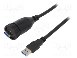 Adapter cable; USB A plug,USB A plug (sealed); IP67; 1m