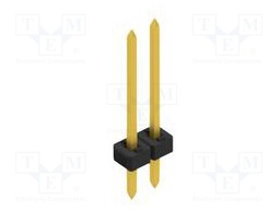 Connector: pin strips; pin header; male; PIN: 2; 2mm; THT; 1x2; 100V