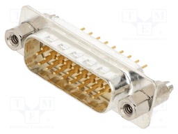Connector: D-Sub HD; PIN: 26; socket; male; on PCBs,PCB snap; THT