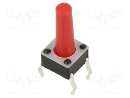Microswitch TACT; SPST-NO; Pos: 2; 0.05A/12VDC; THT; 2.45N; 6x6x4mm
