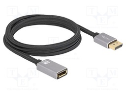 Cable; DisplayPort socket,DisplayPort plug; textile; Len: 1m