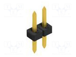 Connector: pin strips; pin header; male; PIN: 2; 2mm; THT; 1x2; 100V