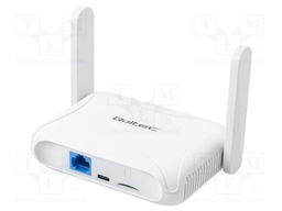 Router; micro SIM,RJ45 socket,USB C socket; USB 2.0; white; 6