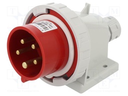Connector: AC supply 3-phase; socket; male; 16A; 400VAC; IEC 60309