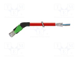 Patch cord; wires,RJ45 left angled plug; 5e; stranded; Cu; PUR