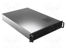 Enclosure: ATX server; Standard: 19"; 2U; black; Z: 430mm; X: 650mm