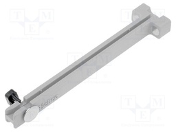 PCB guide; polyamide; grey; L: 90mm; B: 81.5mm; C: 18mm; D: 3mm; E: 2mm