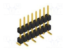 Connector: pin strips; pin header; male; PIN: 8; 2.54mm; SMT; 1x8