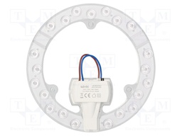 Lamp: LED light panel; 3000K; 176mm; 230VAC; 18W; 1650lm; CRImin: 80