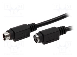 Cable; PS/2 socket,PS/2 plug; 2m; black; connection 1: 1