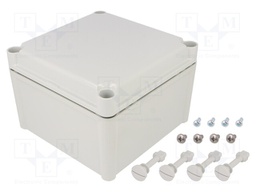 Enclosure: multipurpose; X: 188mm; Y: 188mm; Z: 130mm; FEX; grey; IP54