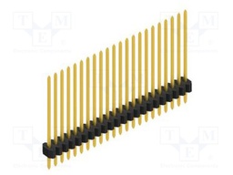 Connector: pin strips; pin header; male; PIN: 22; 1.27mm; THT; 1x22