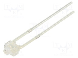 LED; 1.8mm; yellow; 1500÷2000mcd; 15°; Front: convex; 1.9÷2.4V; THT