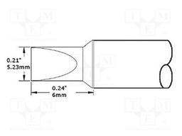 Tip; chisel; 5mm; 510°C; for soldering station
