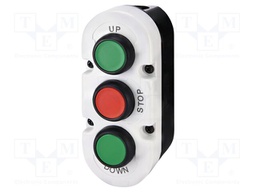 Control cassette; black,grey; ESE; No.of butt: 3; flat; IP65