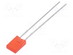 LED; rectangular; 5x2x7.15mm; red; 70÷120mcd; 130°; Front: flat