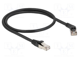 Patch cord; S/FTP; Cat: 6a; RJ45 plug,RJ45 right angled plug